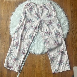 Victoria Secret Floral & Strip Pajama Pants- M